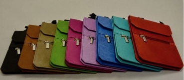 Brustbeutel "Colour up the World" aus echtem Leder und in 9 verschiedenen Farben