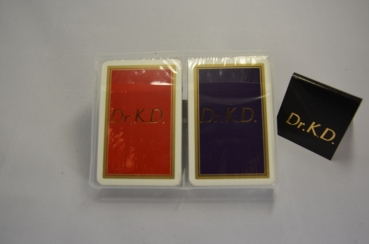 Bridge-Kartenspiel mit Prägung "Dr. K.D."
