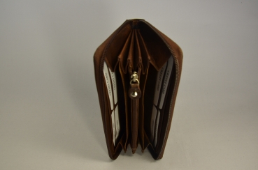 Preview: Damengeldbeutel - Langformat - braun | BIO-LEDER der Serie NOONA