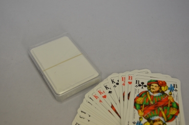 Skatkartenspiel mit Prägung | neutrale Rückseite weiß
