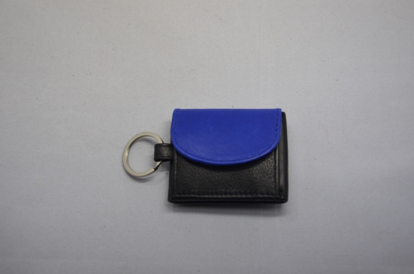 Schlüsselmäppchen "kleiner Muck" | schwarz mit brauner Lasche