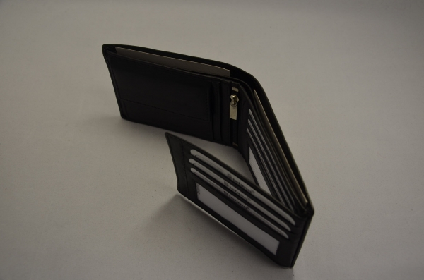 Linkshänder Kombibörse - Querformat | schwarz mit RFID-Schutz