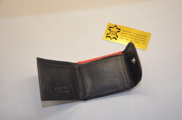 Schlüsselmäppchen "kleiner Muck" | schwarz mit roter Lasche