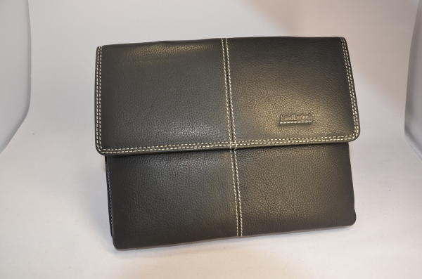 Tablet-Hülle aus schwarzem Rindleder