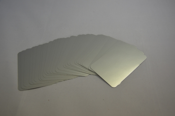 Skatkartenspiel mit Prägung | neutrale Rückseite silber