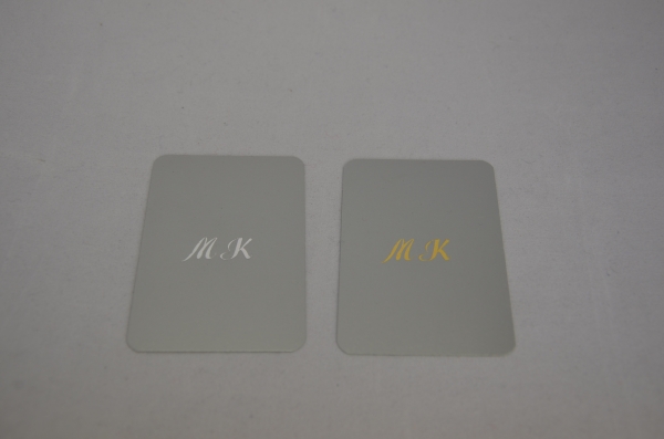 Skatkartenspiel mit Prägung | neutrale Rückseite silber