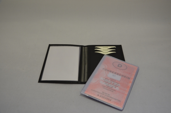 Ausweismäppchen "One side open" I schwarz