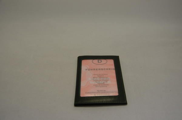 Ausweismäppchen "One side open" I dunkelgrün